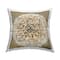 Stupell Industries Abstract Dandelion Flower Full Bloom Brown White Throw Pillow 18" x 18"